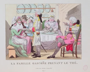 Een Familie uit Gascogne die Thee Drinkt, 1815